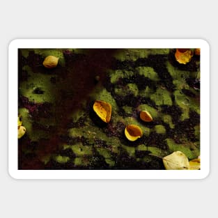 Fallen Autumn Leaves on the Grass Sticker